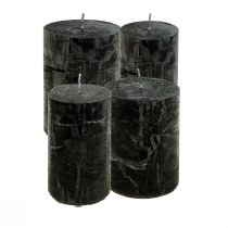 daiktų Juodos žvakės Solid Pillar Candles Kaimiškos žvakės