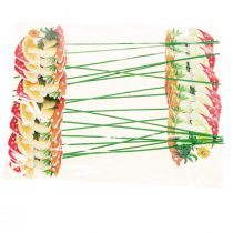 daiktų Dekoratyvinis kamštukas medinis gėlių kamštukas varlės dekoras 6,5cm 18 vnt