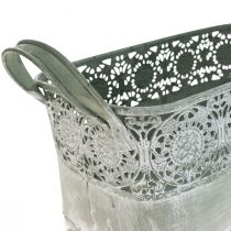 Dekoratyvinis dubuo metalinis gėlių dubens rankena 25,5/30/35,5cm rinkinys 3 vnt