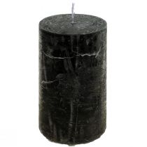daiktų Juodos žvakės spalvotos stulpinės žvakės 50x100mm 4vnt