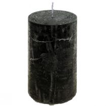 daiktų Juodos žvakės vienspalvės stulpinės žvakės 50x100mm 4 vnt