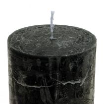 daiktų Juodos žvakės vienspalvės stulpinės žvakės 50x100mm 4 vnt