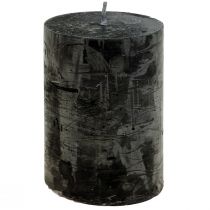 daiktų Juodos žvakės Vienspalvės stulpinės žvakės 60x80mm 4vnt