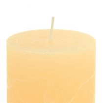 daiktų Žvakės abrikosinės šviesios stulpinės žvakės 60×100mm 4vnt