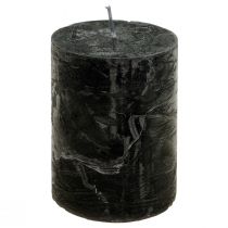 daiktų Juodos žvakės vienspalvės stulpinės žvakės 85x120mm 2 vnt