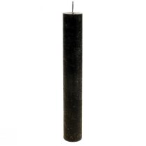 Žvakės lazdelės dažytos juodos žvakės 34×240mm 4vnt