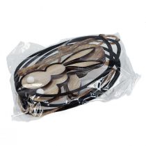 daiktų Velykų zuikio dekoracija pakabinimui Velykų puošmena mediena 13cm 4vnt