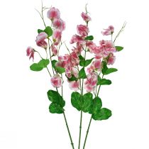 daiktų Dirbtinės gėlės rožinis baltas vikis Vicia sodo gėlės 61cm 3vnt