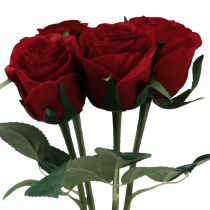 daiktų Dirbtinės Rožės Raudonos Dirbtinės Rožės Šilkinės Gėlės Raudonos 50cm 4vnt