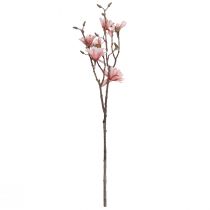 Magnolijos šakelė su 6 žiedais dirbtinė magnolijos lašiša 84cm