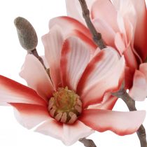 daiktų Magnolijos šakelė su 6 žiedais dirbtinė magnolijos lašiša 84cm
