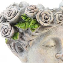 daiktų Gėlių vazono veidas moteriškas krūtinės augalo galvos betoninis išvaizda H18cm