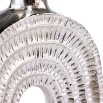 daiktų Dekoratyvinė vaza sidabrinė metalinė vaza sraigės kiauto spiralė H31cm
