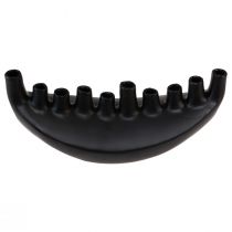 daiktų Vaza Keraminė laivo stalo puošmena Juoda Abstract Modern H15cm