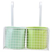 daiktų Gėlių vazonas pakabinamas metalinis žalias balkono apdaila L22cm A23,5cm