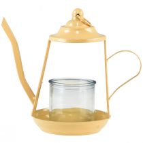 daiktų Žibintuvėlis stiklinis žibintuvėlis arbatinukas oranžinis Ø13cm 22cm