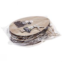 daiktų Velykiniai margučiai kabinti medinį margutį su zuiku natūralaus baltumo 10cm 6vnt