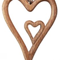 daiktų Medinės širdelės natūralaus medžio širdelės pakabinimui 8×11cm 4vnt