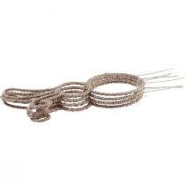 daiktų Velykų zuikis dekoratyvinis dekoratyvinis kištukas triušis metalinis natūralus H36cm 4 vnt