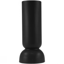 daiktų Keraminė vaza Juoda Moderni ovalo formos Ø11cm H25,5cm