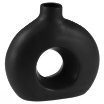 daiktų Vaza Modern Ceramic Black Modern Oval 21×7×20cm