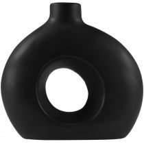 daiktų Vaza Modern Ceramic Black Modern Oval 21×7×20cm