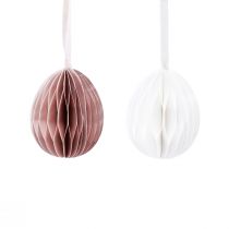 daiktų Koriniai kiaušiniai pakabinti velykiniams kiaušiniams Baltas oranžinis 6cm 6 vnt
