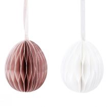 daiktų Velykiniai margučiai koriniams kiaušiniams kabinti balta oranžinė 8cm 6 vnt