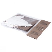 daiktų Dekoratyvinės vištienos baltos oranžinės korio figūrėlės Velykos 19×12×20cm 2 vnt.