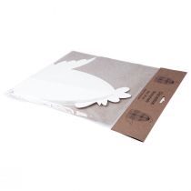 daiktų Dekoratyvinė vištienos korio popieriaus dekoravimo figūrėlė balta 28,5x15,5x30 cm