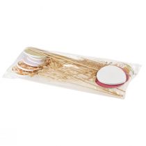 daiktų Velykų margučių puošmena, gėlių kamštis Velykinė mediena, Velykų kamštis 31,5cm 12vnt