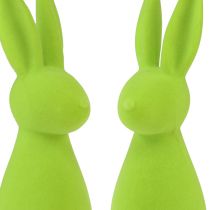 daiktų Flocked zuikiai obuolių žalia – 2 pasirinkimas – Velykų stalo puošmena 8×10×29cm 2 vnt.