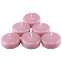 Plaukiojančios žvakės plaukiojančios žvakės rožinės spalvos Ø4,5cm H3cm 8vnt