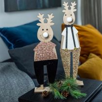 daiktų Elnio medžio dekoravimo figūrėlė Kalėdos įdėti 12×6,5cm A45cm 2vnt