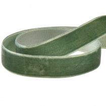 daiktų Aksominė juostelė žalia dekoratyvinė juostelė aksominė dovanų juostelė W20mm L10m