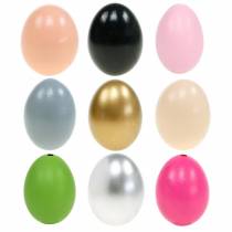 Vištienos kiaušiniai Išpūsti kiaušiniai Velykų dekoravimas Įvairių spalvų 10 vnt