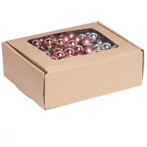 daiktų Veidrodinės uogos stiklas Kalėdinis sidabrinis abrikosas Ø20mm 140 vnt