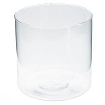 daiktų Stiklinė vaza stiklinė cilindrinė gėlių vaza stiklo dekoracija H15cm Ø15cm