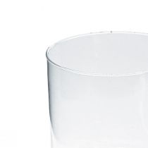 daiktų Stiklinė vaza stiklinė cilindrinė gėlių vaza stiklo dekoracija H15cm Ø15cm