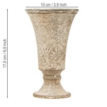 daiktų Senovinio dizaino taurė metalinė dekoracija Ø11cm H17,5cm