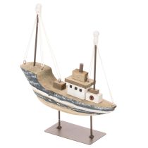 daiktų Laivo dekoracija, jūrinio stiliaus, medinė su stovu, 20 cm
