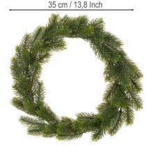 daiktų Dirbtinis eglės žalumo vainikas durų dekoracijai, 35 cm