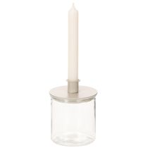 daiktų Apvalūs kreminės spalvos žvakidės kūginėms žvakėms, stalo dekoracija, 10 cm, 2 vnt.
