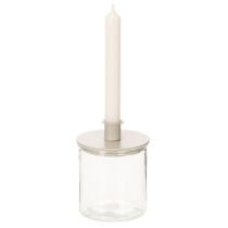 daiktų Stiklinė cilindrinė vaza, skaidri, universali, 10 cm, 3 dalys