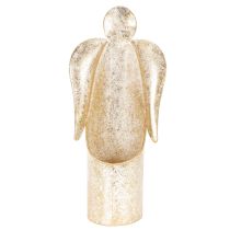 daiktų Žvakidė angelo figūrėlė, auksinė, šventinė dekoracija, 27 cm
