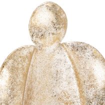 daiktų Žvakidė angelo figūrėlė, auksinė, šventinė dekoracija, 27 cm