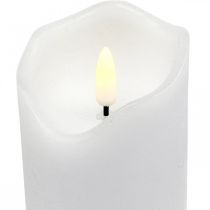 LED žvakė su laikmačiu tikro vaško baltos spalvos žvakė H17cm