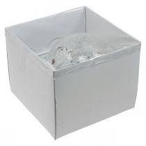 daiktų LED kalėdinio rutulinio stiklo šviesos grandinėlės širdelės Ø15cm