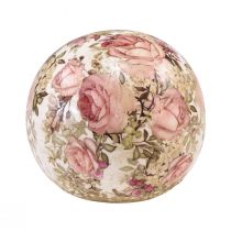 daiktų Keraminis rutulys su rožėmis keramikinis dekoratyvinis molinis indas Ø9,5cm