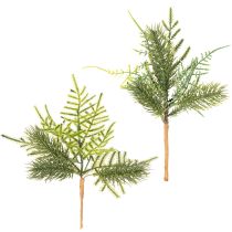 daiktų Dirbtinė eglės šaka šventinei dekoracijai, 22 cm, 2 vnt.
